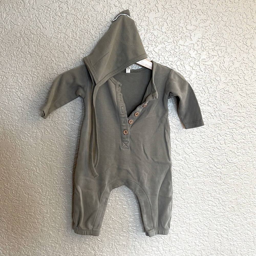 Quincy Mae onesie with matching hat
